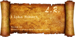 Lipka Róbert névjegykártya